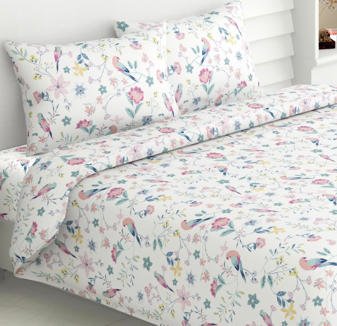 Floral Prints air Cotton Base Bed sheet set