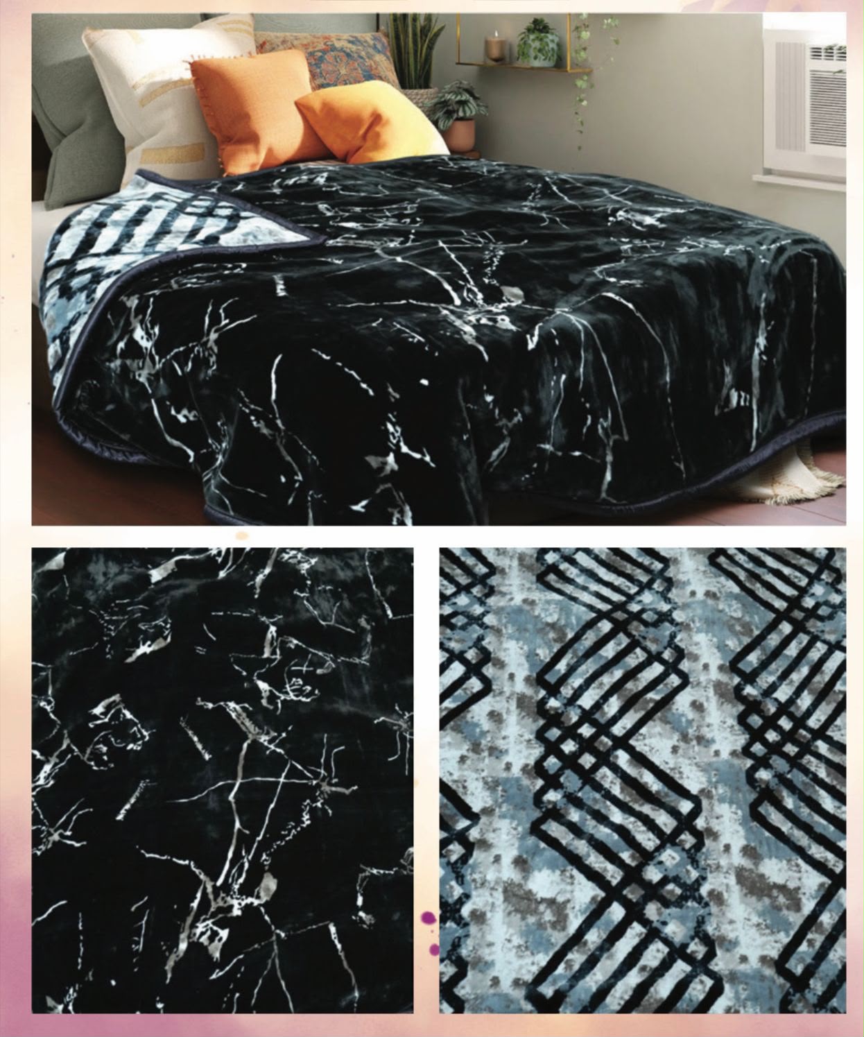 Two Layer Reversible Mink Blanket